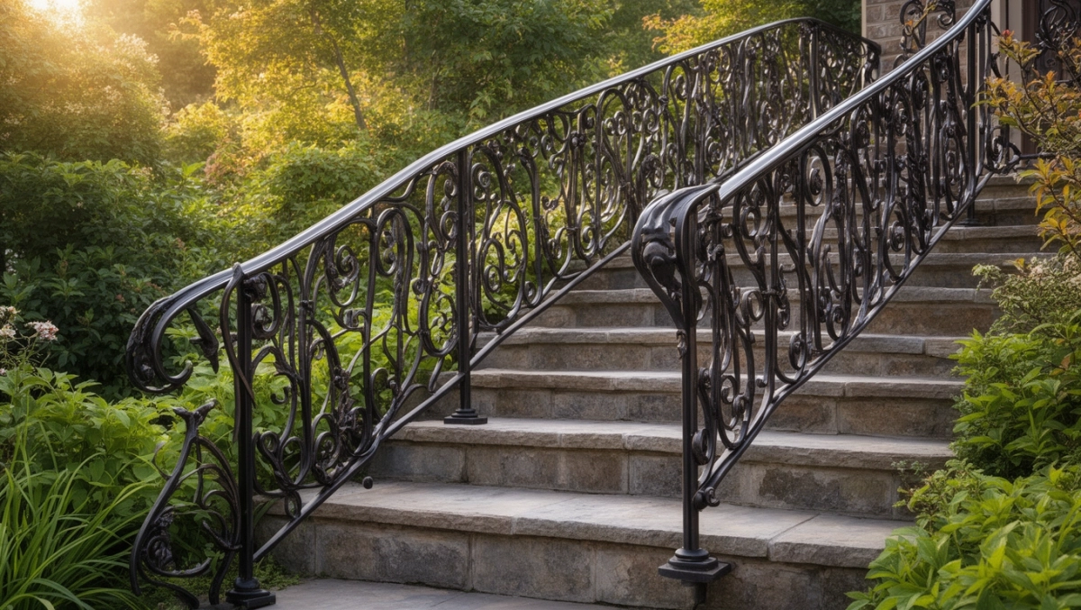 barierki kute na schody zewnętrzne