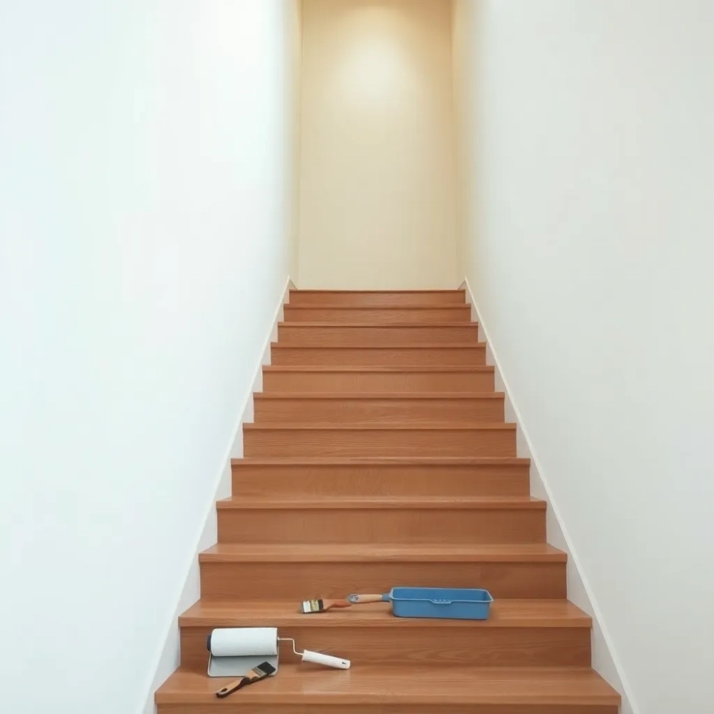 jak pomalować wysoką klatkę schodową